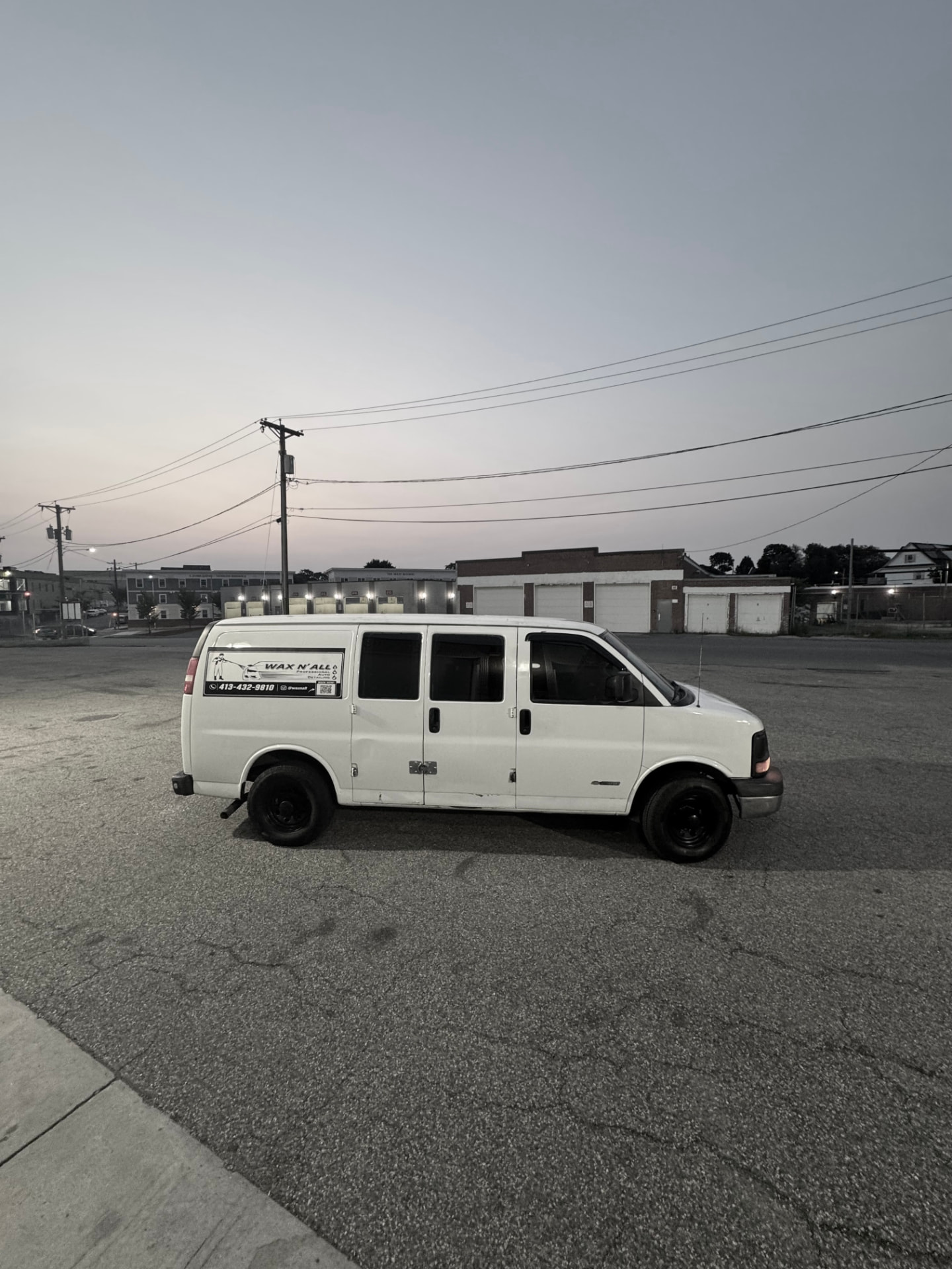 Wax N' All Professional Auto Detailing mobile service van ready for on-location detailing
